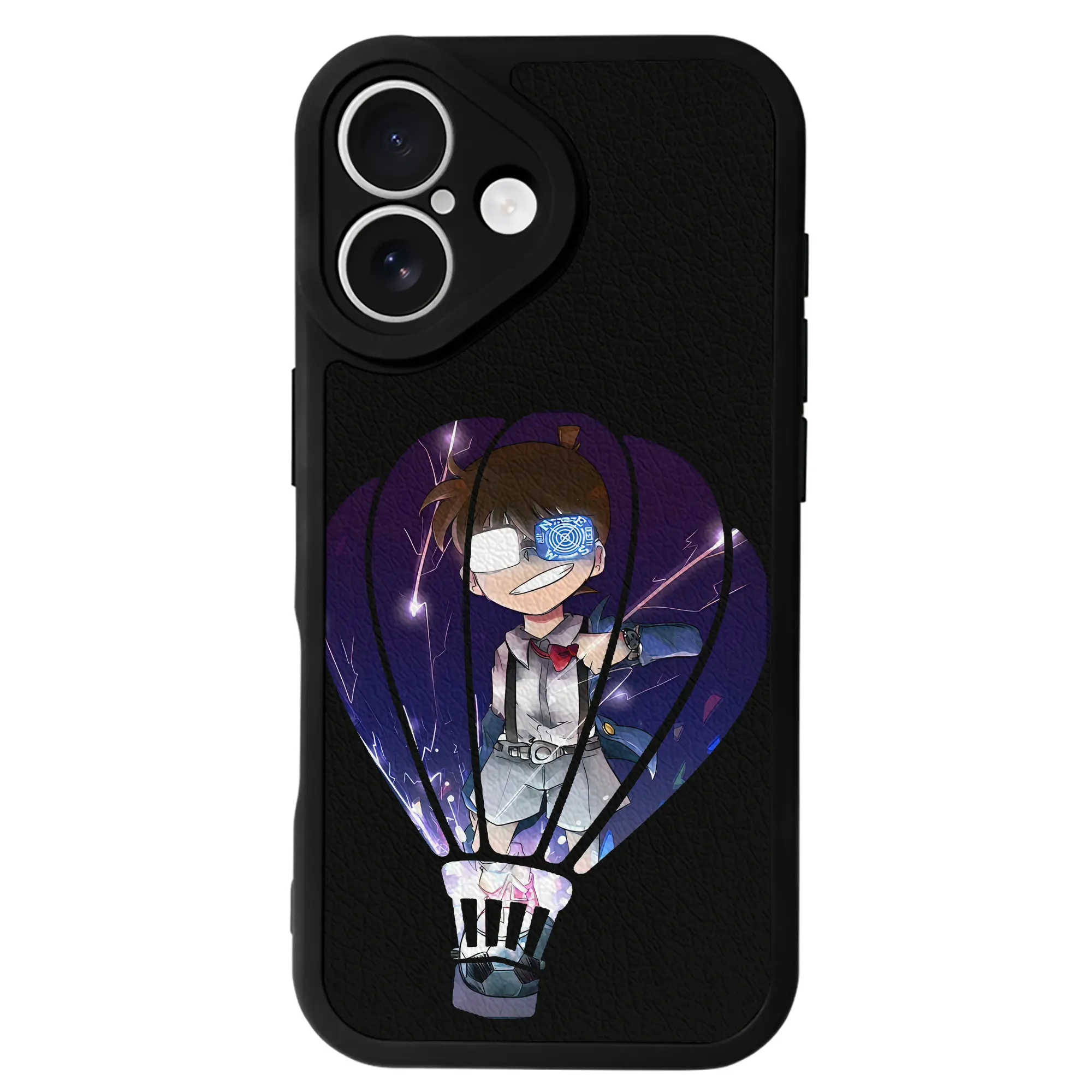 名探偵コナン グッズ 江戸川 コナン - IPhone 16シリーズ対応 ・ シリコンスマホケース ・ レザー調 ・ 高精度フィット ・ 耐衝撃 ・ ワイヤレス充電対応 ・ 精密カット